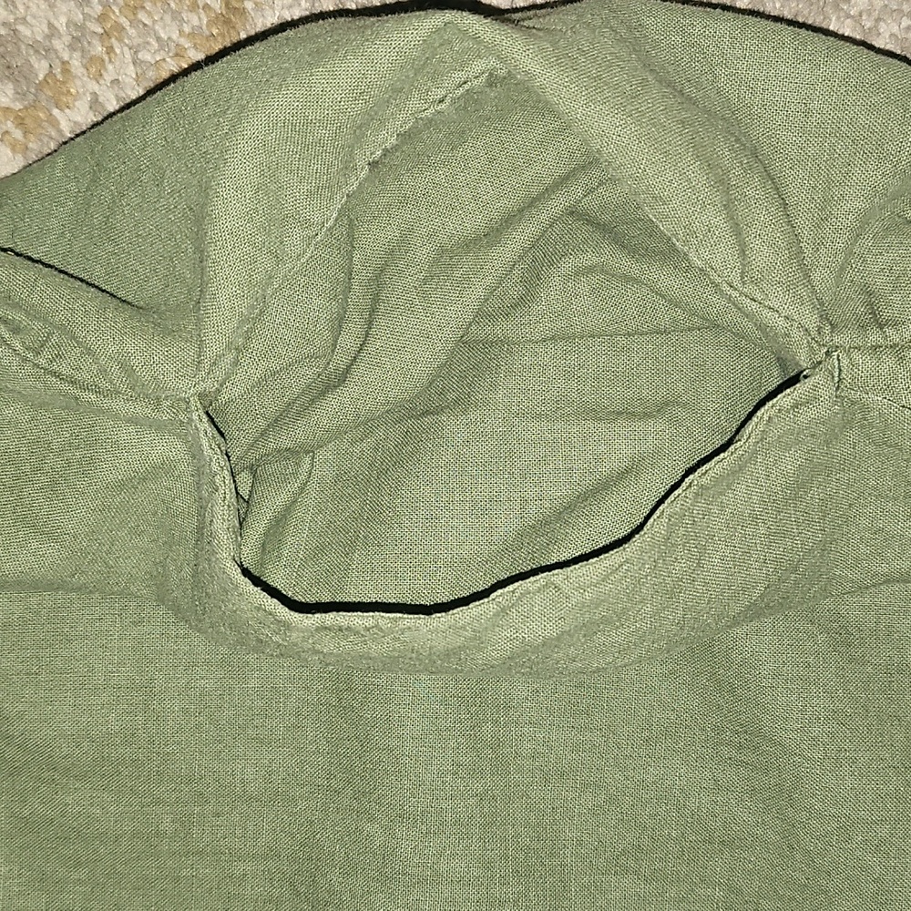 Universal Thread Cotton Linen Green Button-Up Shirt Dress XXL - Picture 8 of 12